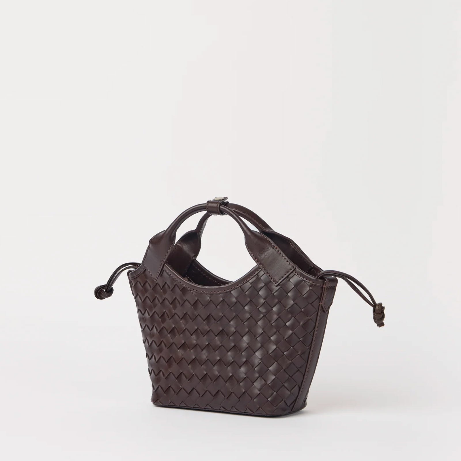 Mara Mini Woven Leather Bag chocolate O My Bag