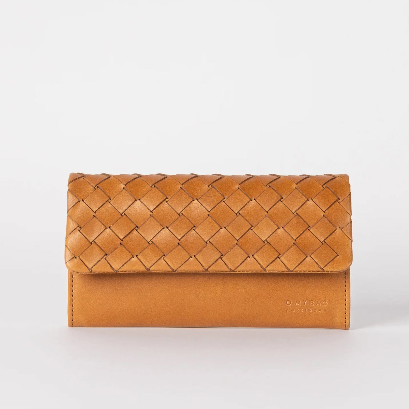 Pau's Pouch Woven Classic Leather Wallet cognac