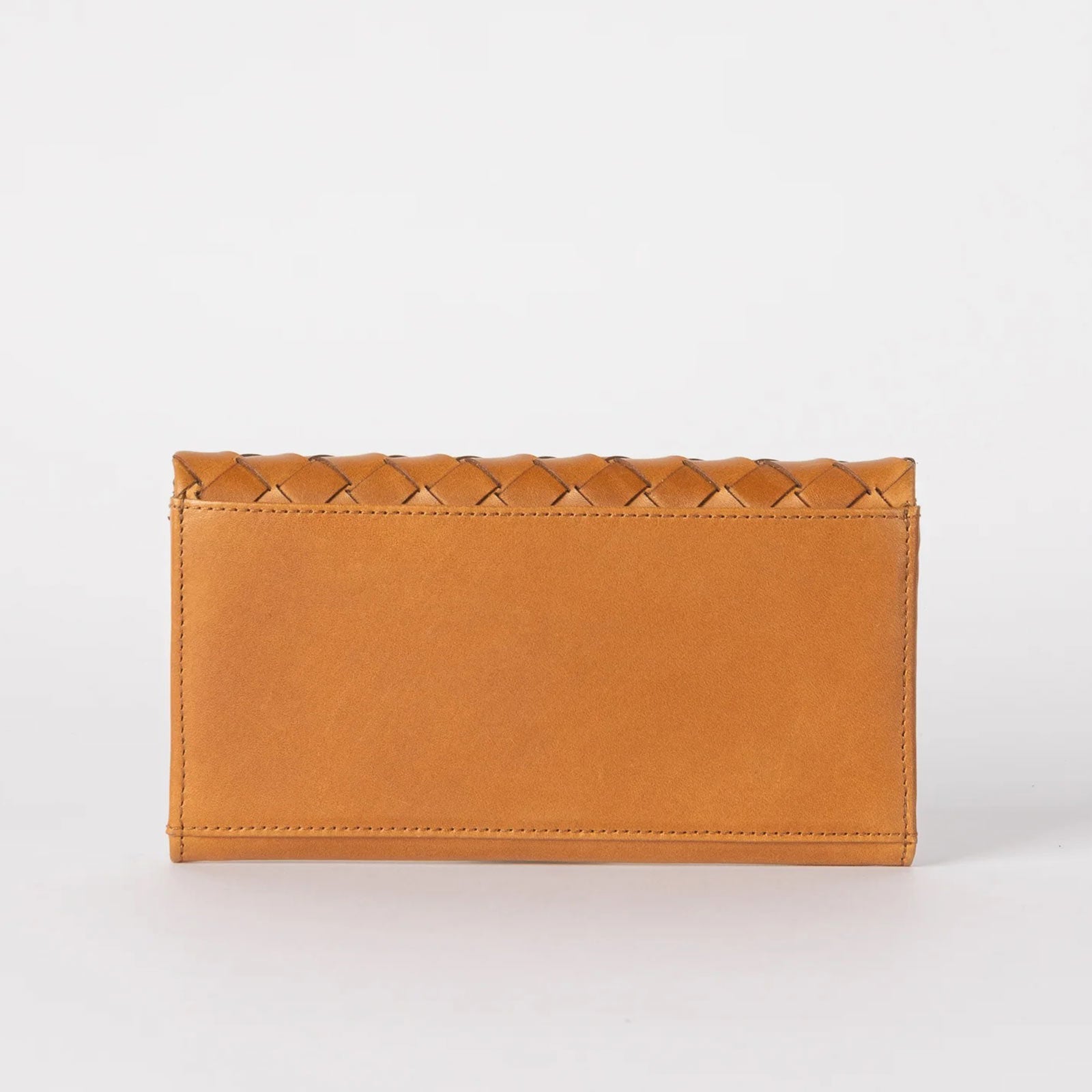 Pau's Pouch Woven Classic Leather Wallet cognac