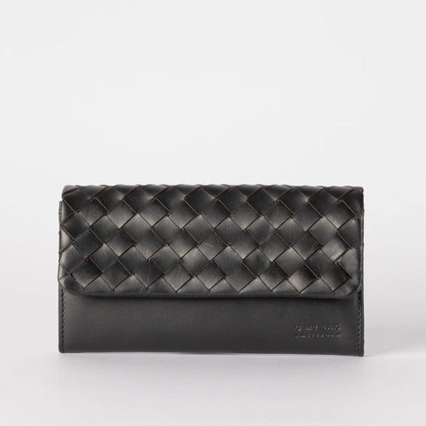 Pau's Pouch Woven Classic Leather Wallet OMB-E116CVW black
