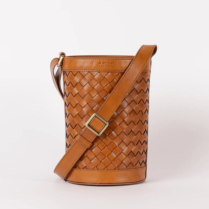 Zola Woven Classic Leather Bag cognac