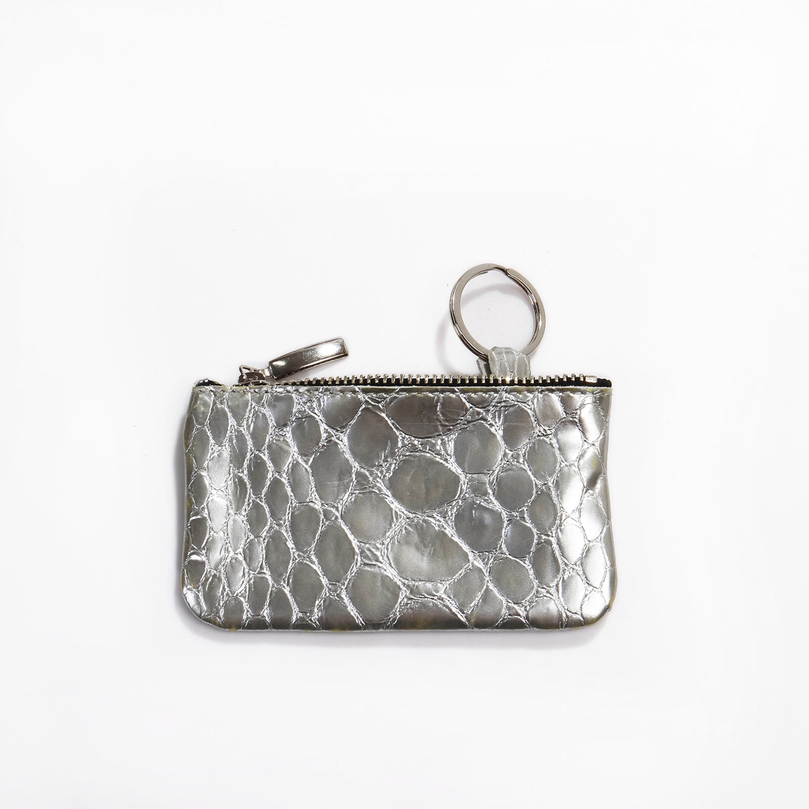 Gerda Key Case snake silver Papoutsi! leather goods