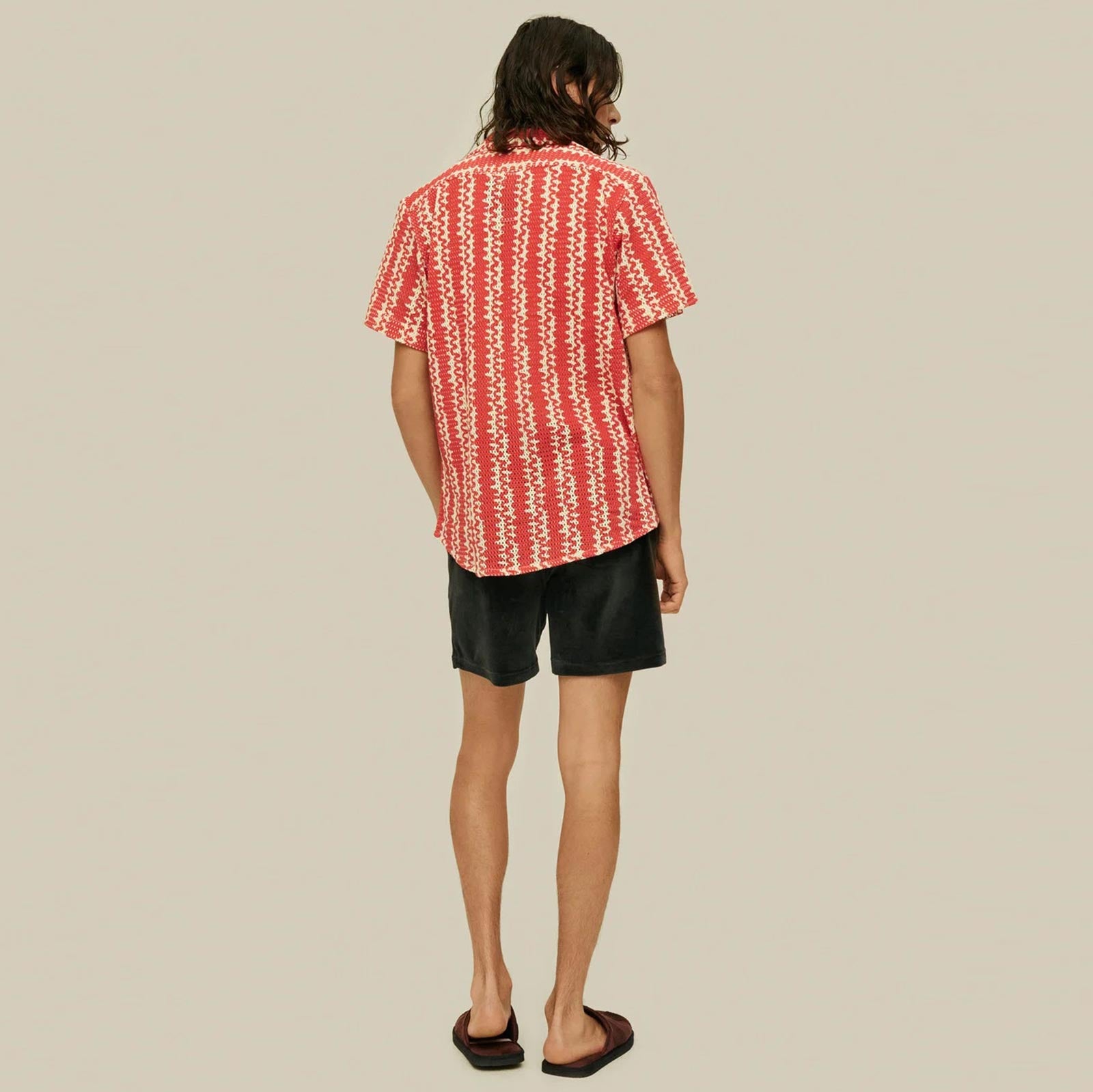 Cuba Net Shirt red scribble