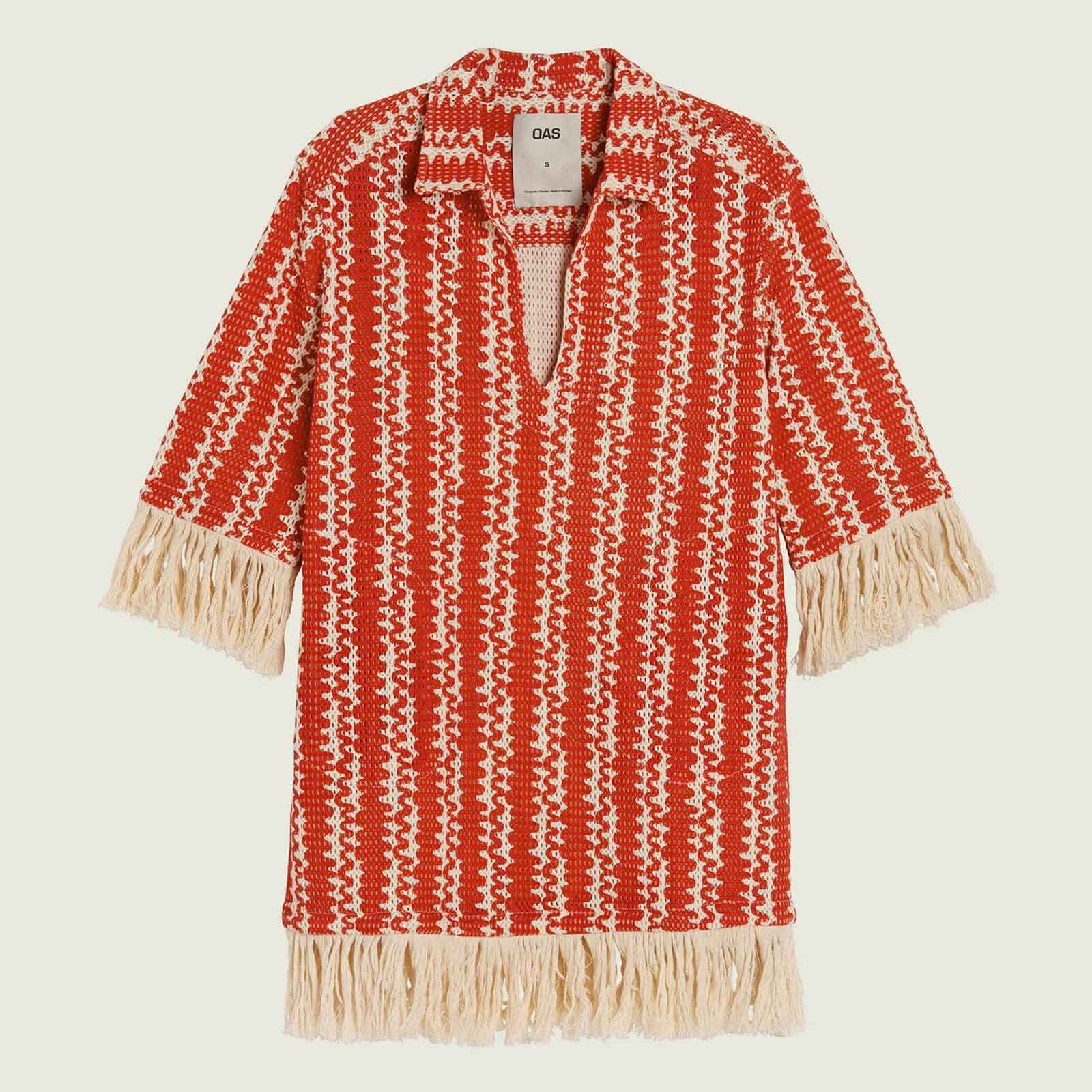 Aya Net Dress red scribble