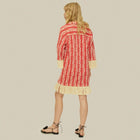 Aya Net Dress red scribble
