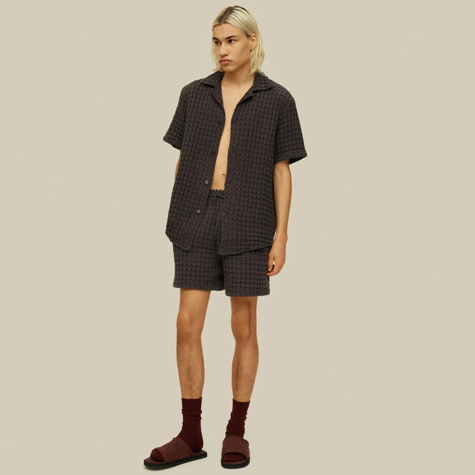 Porto Waffle Shorts nearly black