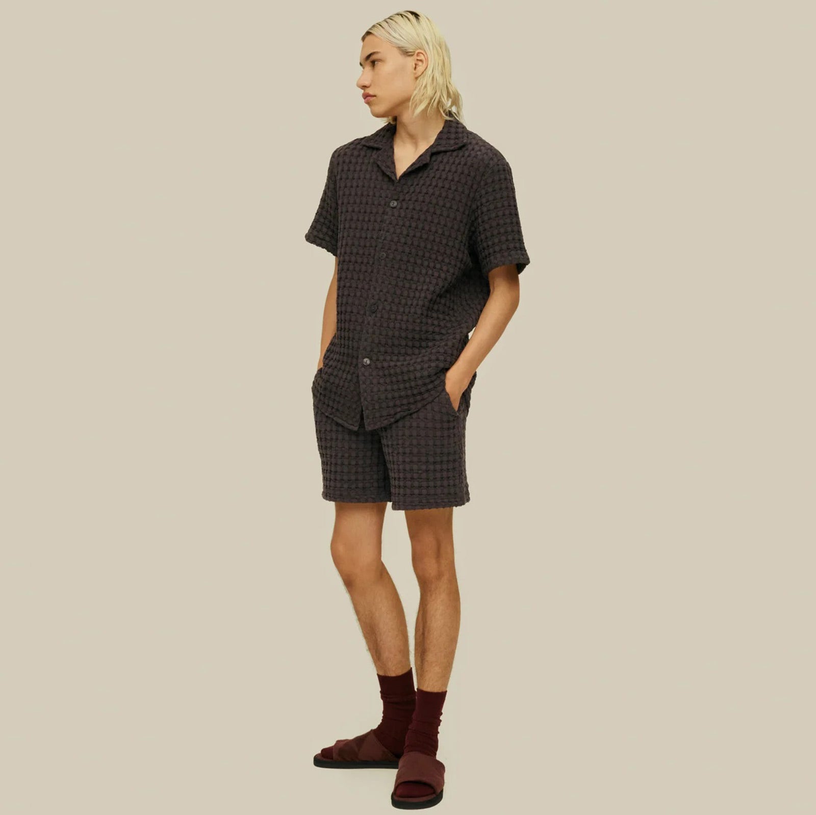 Porto Waffle Shorts nearly black