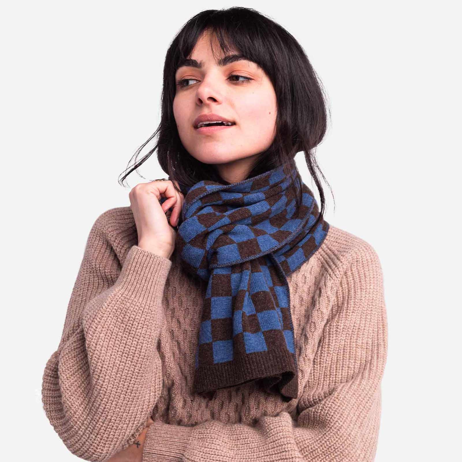 Horn25 Scarf damier Olow