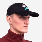 Six Pannel Flowering Cap black denim Olow