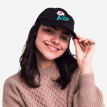 Six Pannel Flowering Cap black denim Olow