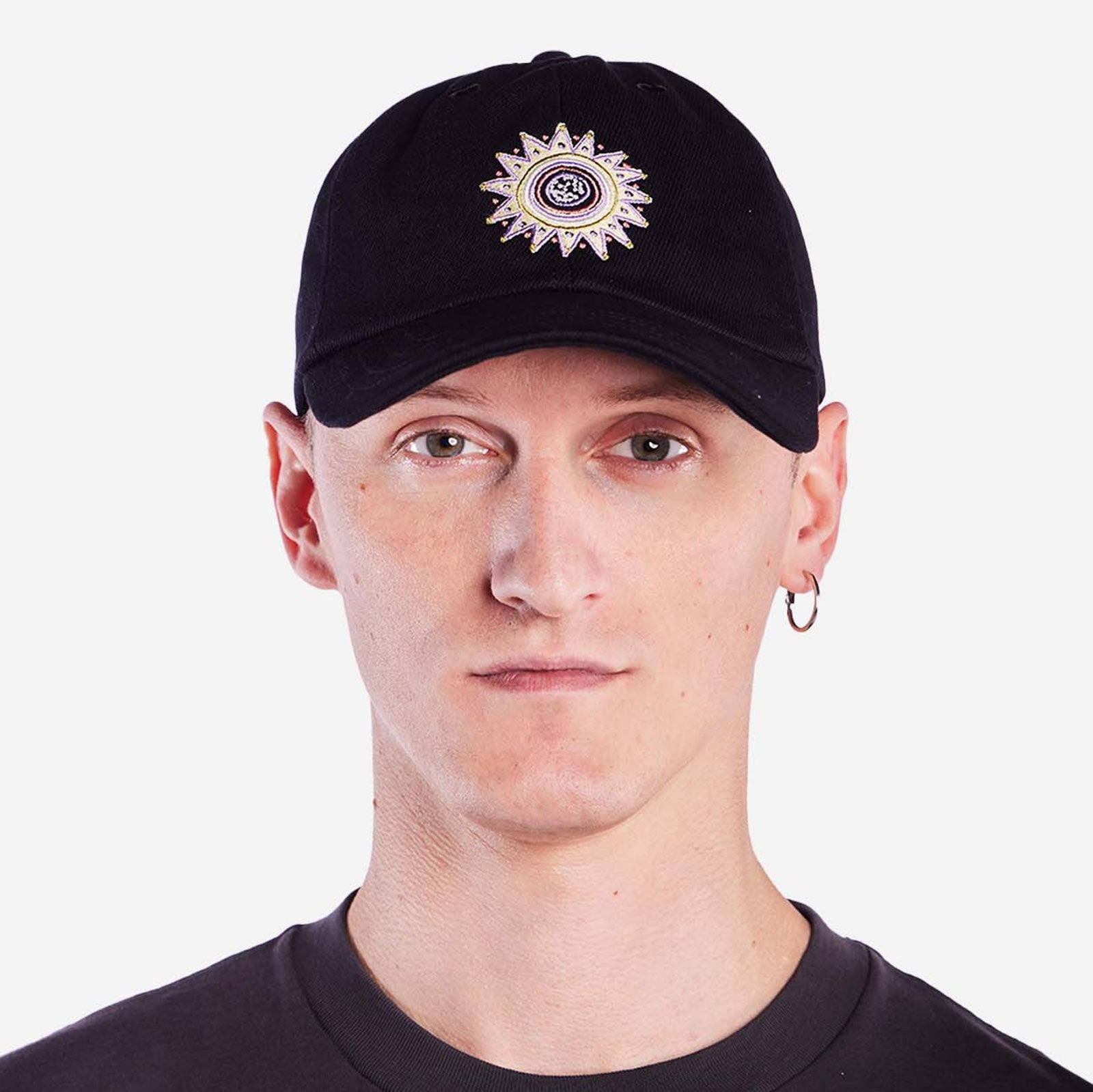 Six Pannel Sun King Cap black denim