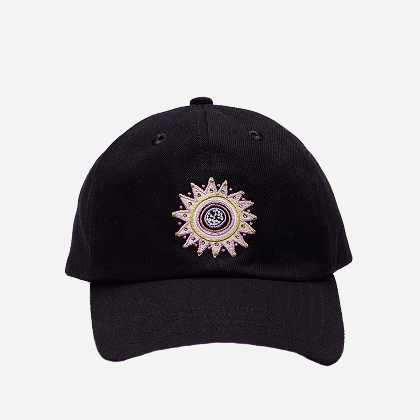 Six Pannel Sun King Cap black denim