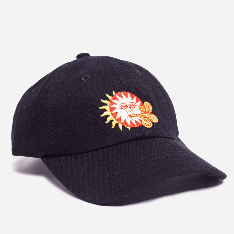 Six Pannel Weather Cap black denim Olow