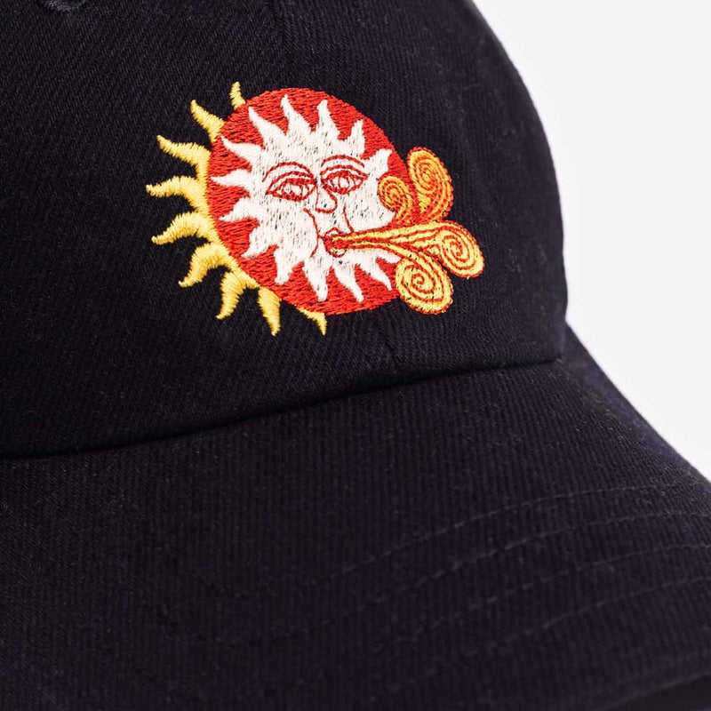 Six Pannel Weather Cap black denim Olow