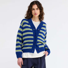 Dolphin S Cardigan green stripe Our Sister