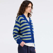 Dolphin S Cardigan green stripe Our Sister