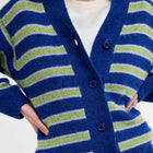 Dolphin S Cardigan green stripe Our Sister