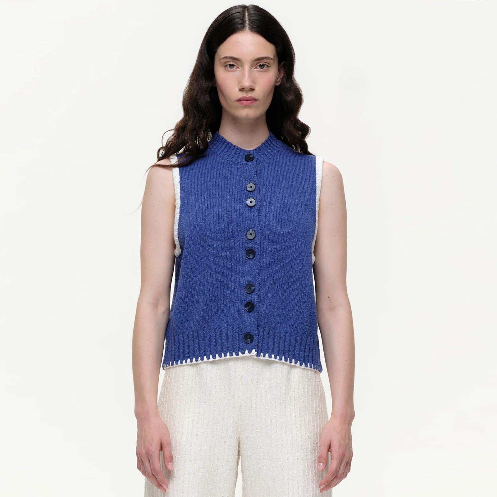 Kaata Sleeveless Cardigan electric blue Our Sister