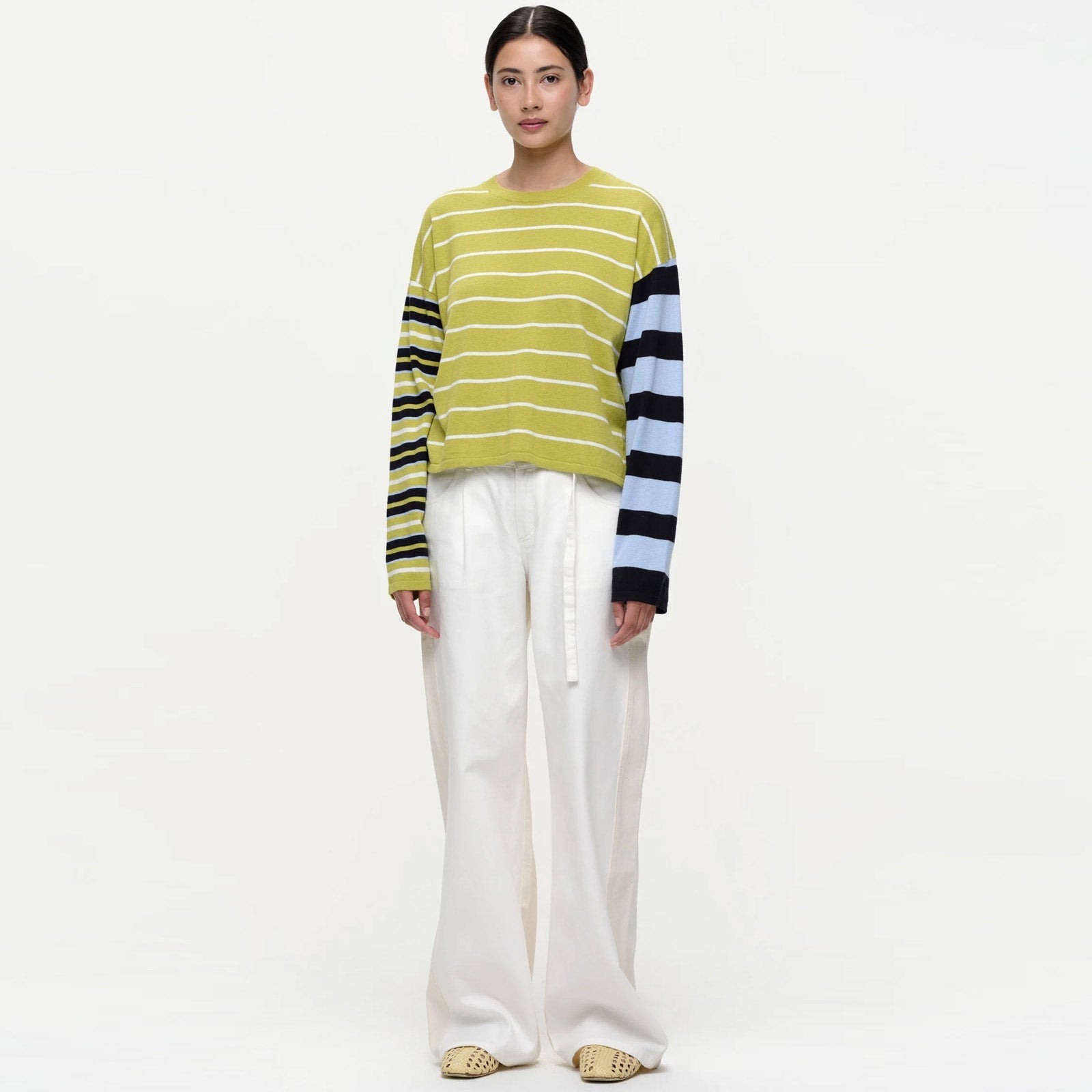 Kaleido Stripe Sweater green Our Sister