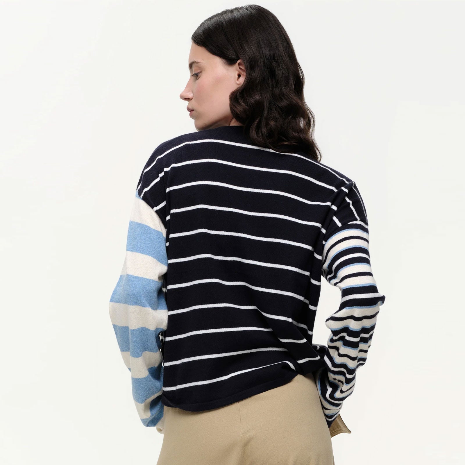 Kaleido Stripe Sweater navy Our Sister