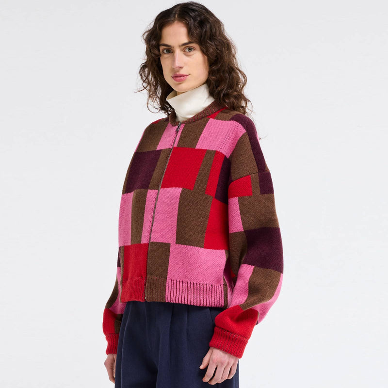 Kent Boxy-Fit Bomber Jacket pink Our Sister