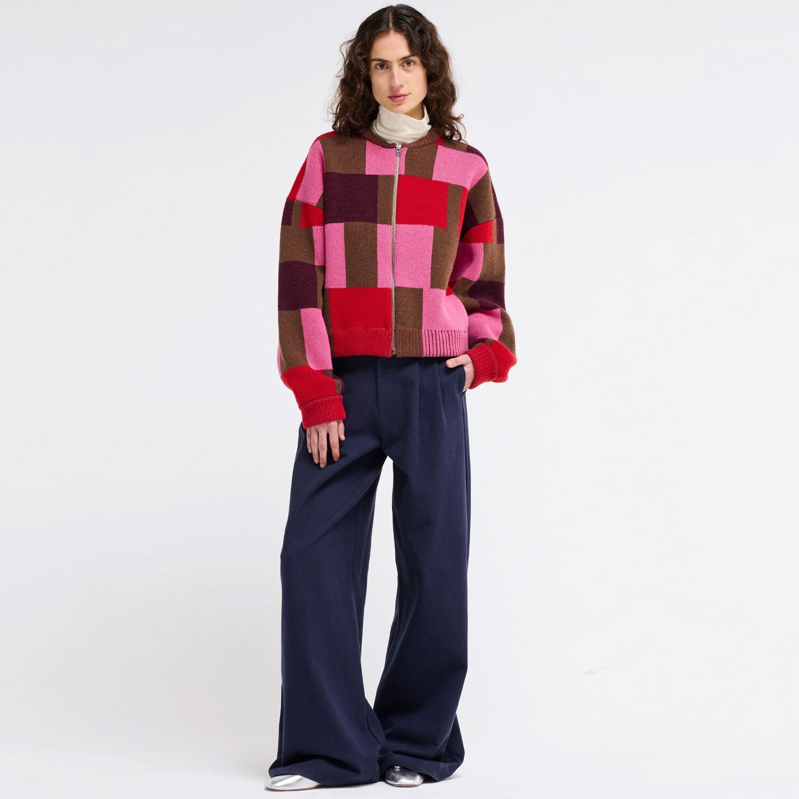 Kent Boxy-Fit Bomber Jacket pink Our Sister