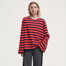 Lione L/S Stripe Tee red Our Sister
