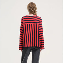 Lione L/S Stripe Tee red Our Sister