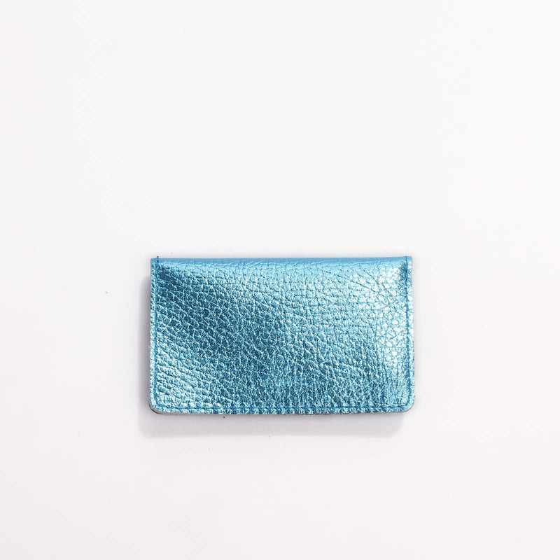 Borsa S Wallet 3 metallic saphir Papoutsi! leather goods