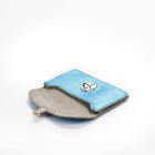 Borsa S Wallet 3 metallic saphir Papoutsi! leather goods