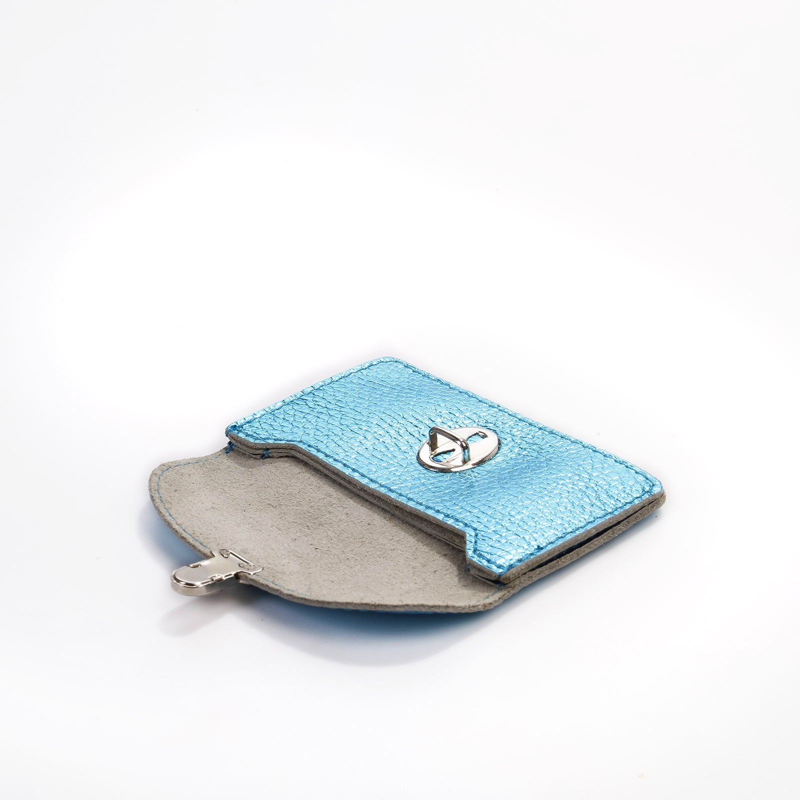 Borsa S Wallet 3 metallic saphir Papoutsi! leather goods