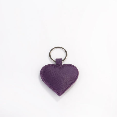 Heart Keyring dull purple