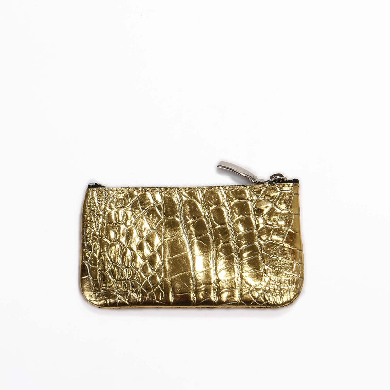 Gerda Key Case metallic gold Papoutsi! leather goods