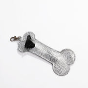 Bone Waste Bag Dispenser metallic silver Papoutsi! leather goods