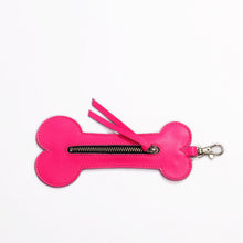 Bone Waste Bag Dispenser neon pink Papoutsi! leather goods