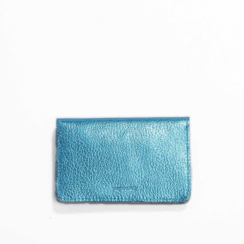 Borsa M Wallet metallic azzurro Papoutsi! leather goods