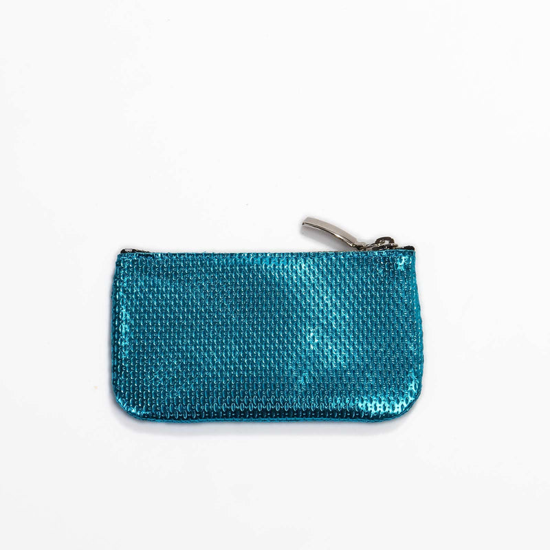 Gerda Key Case metallic turquoise Papoutsi! leather goods