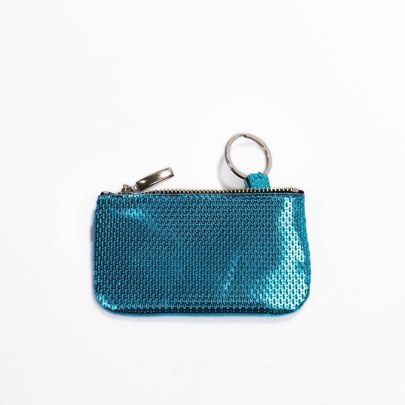Gerda Key Case metallic turquoise Papoutsi! leather goods