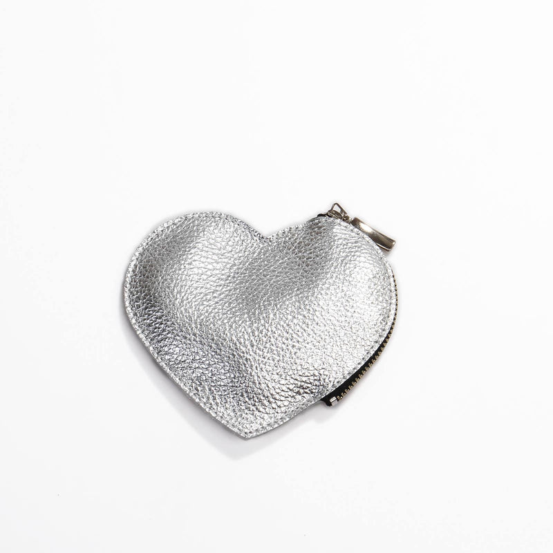 Papoutsini Wallet Herz metallic silver Papoutsi! leather goods