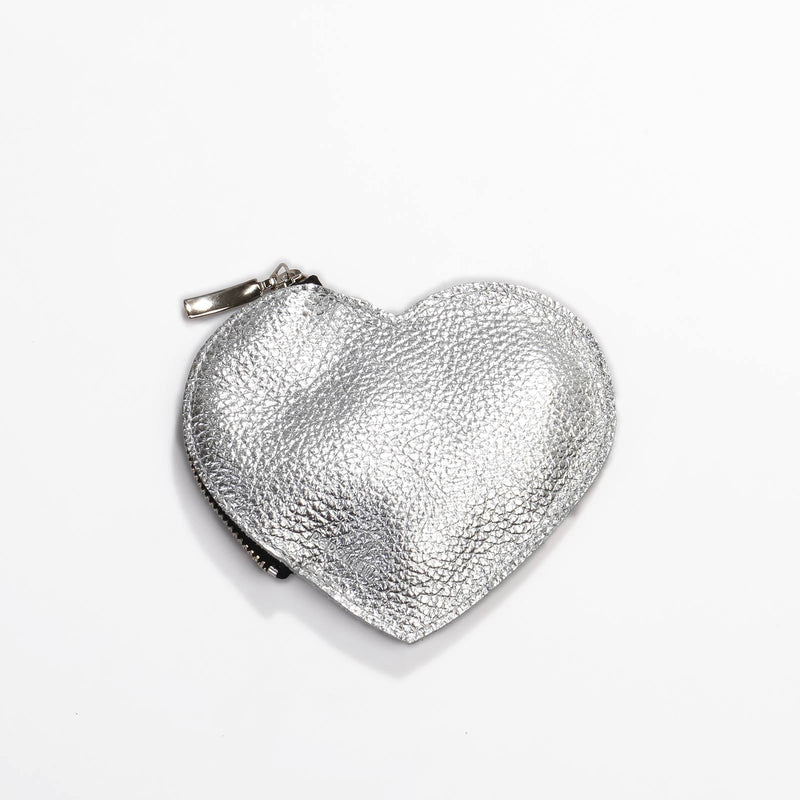 Papoutsini Wallet Herz metallic silver Papoutsi! leather goods