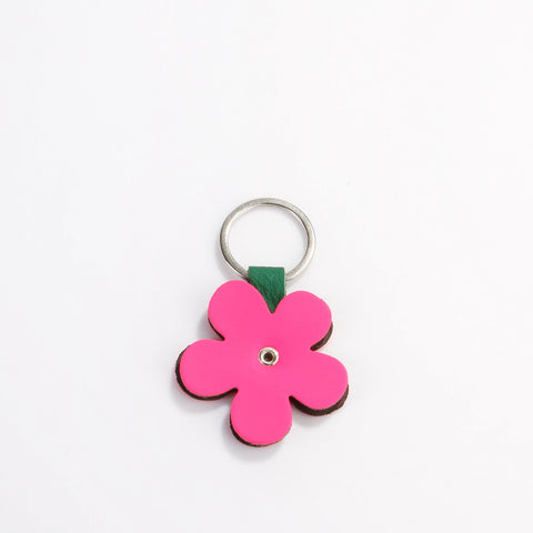 Fleur Keyring neon pink