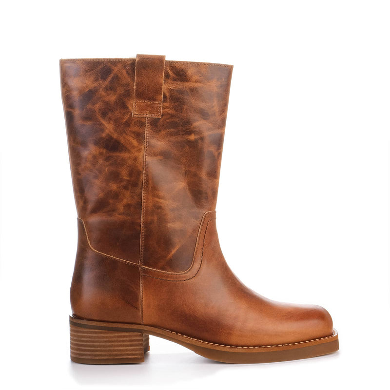 Cameron Leather Boots cognac Phenumb Copenhagen