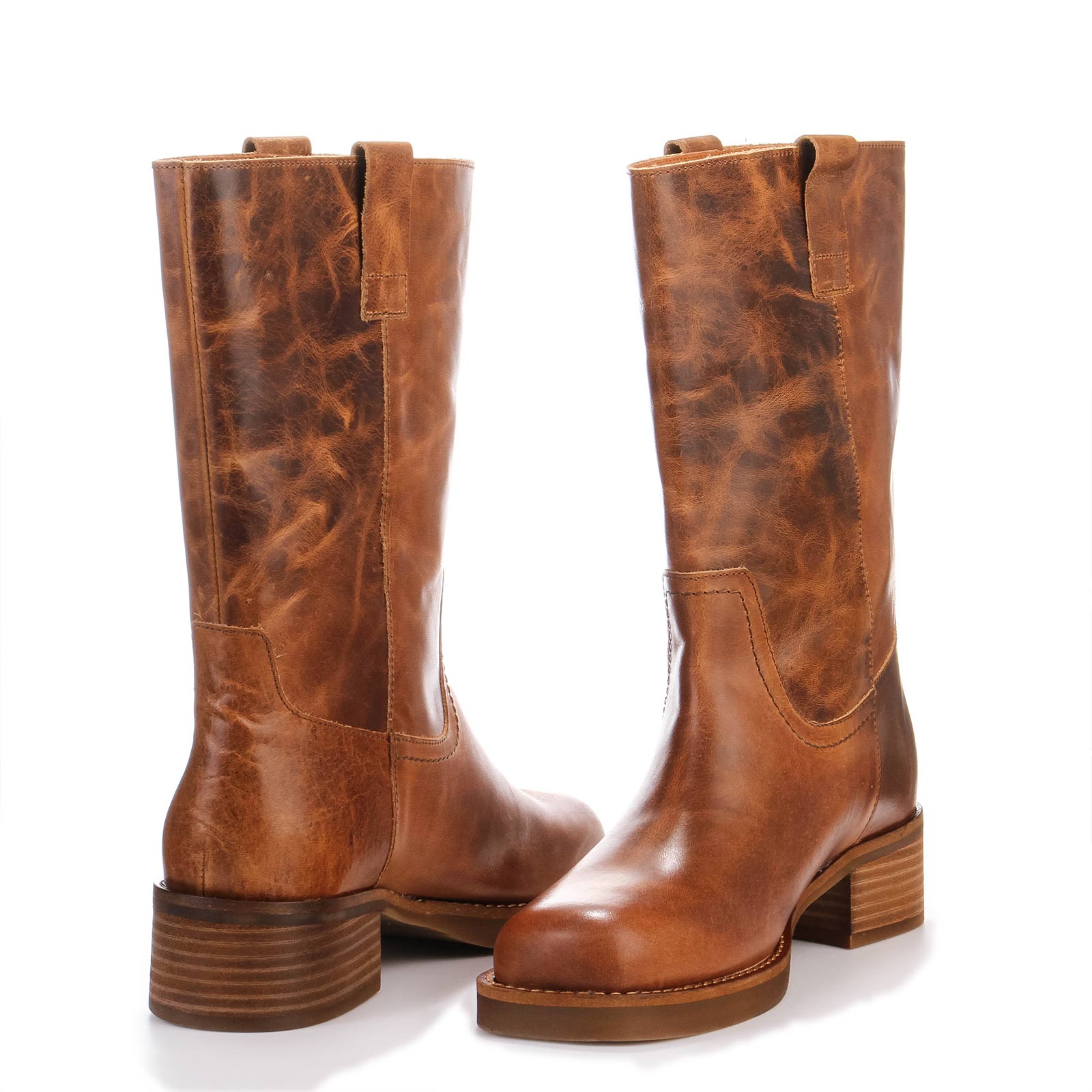 Cameron Leather Boots cognac Phenumb Copenhagen