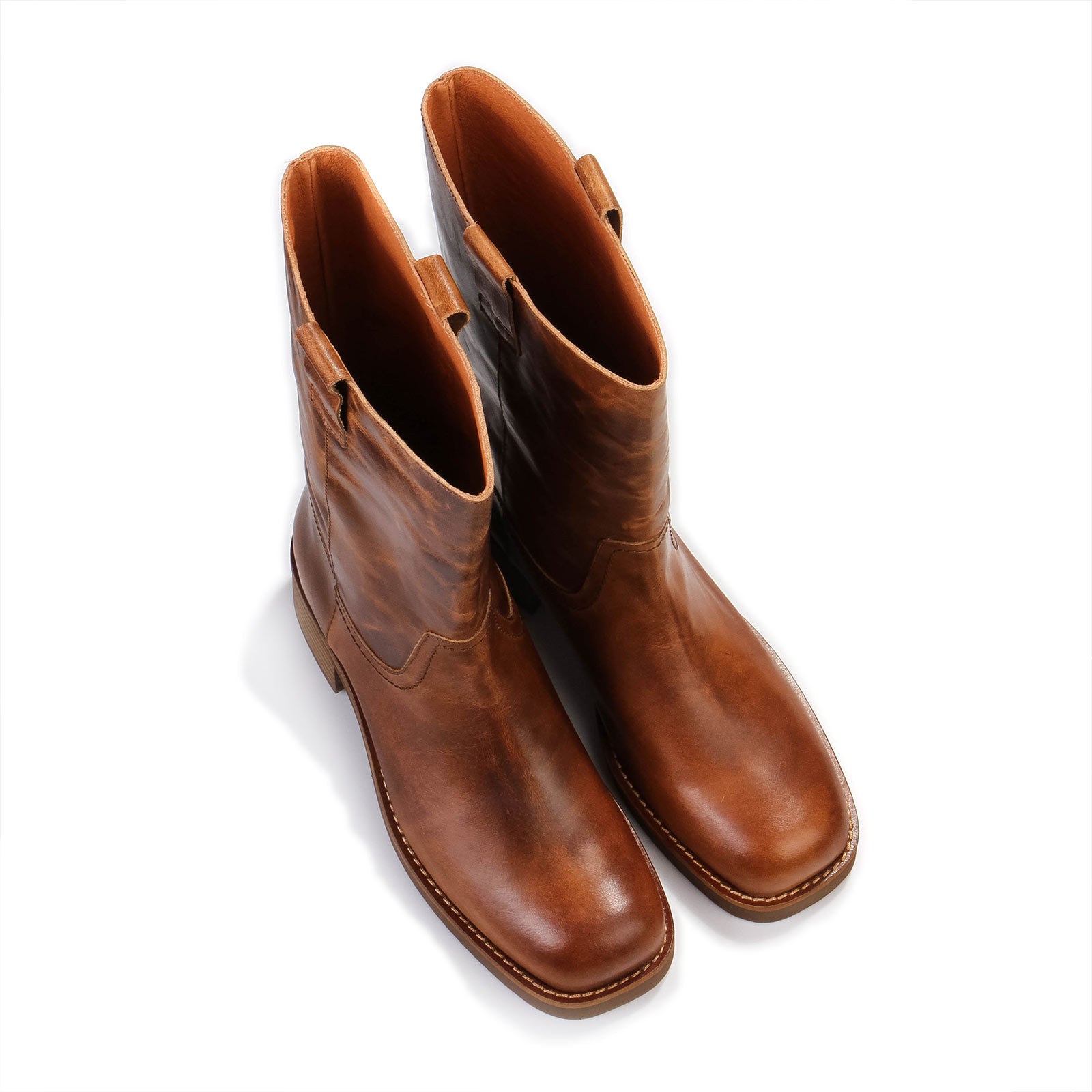 Cameron Leather Boots cognac Phenumb Copenhagen