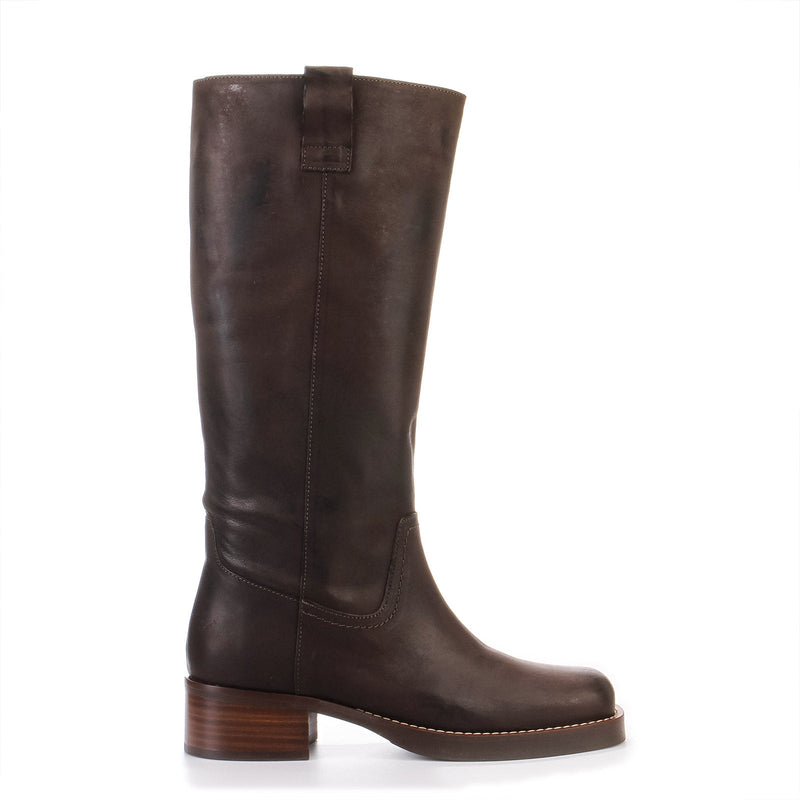 Cameron Long Boots brown leather Phenumb Copenhagen