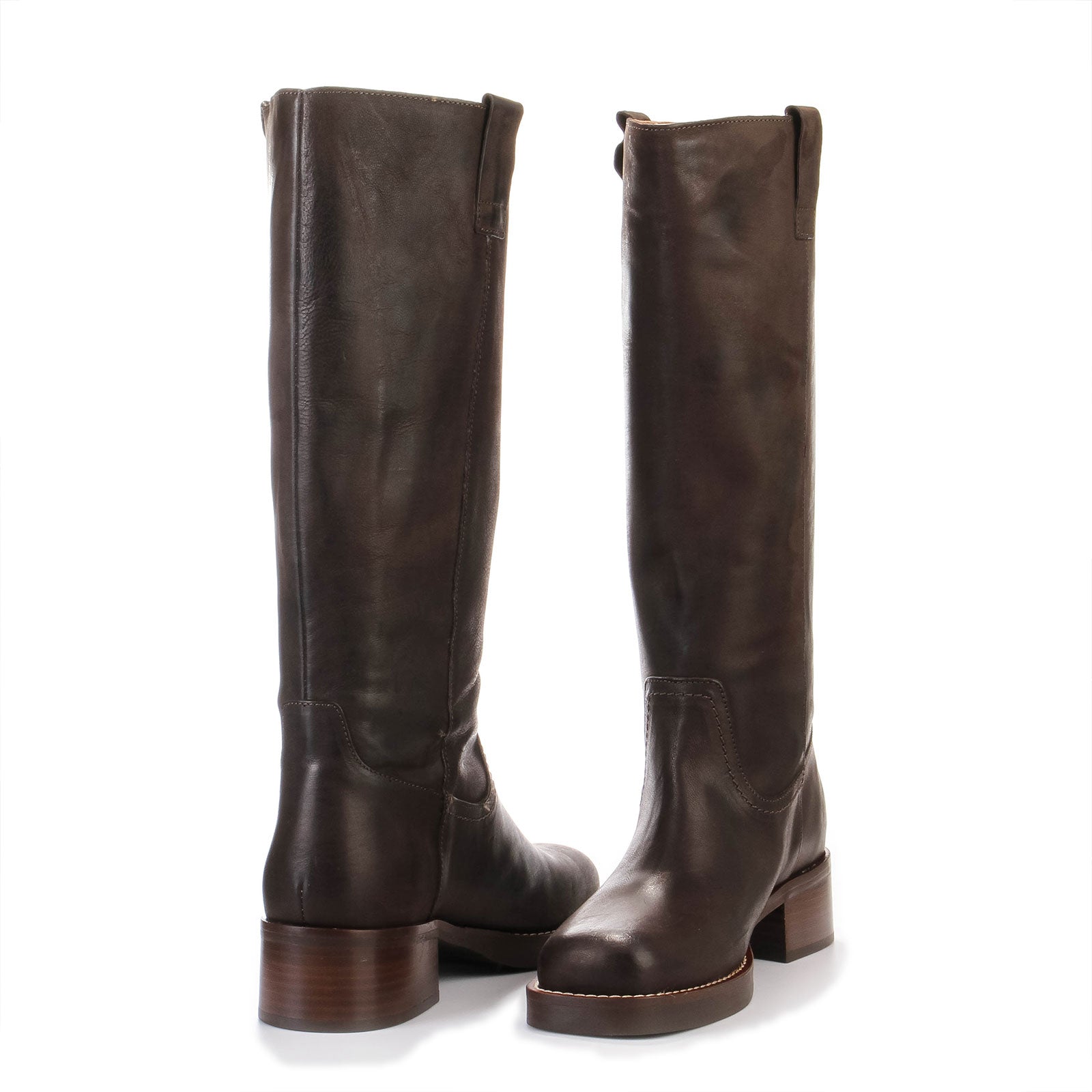 Cameron Long Boots brown leather Phenumb Copenhagen