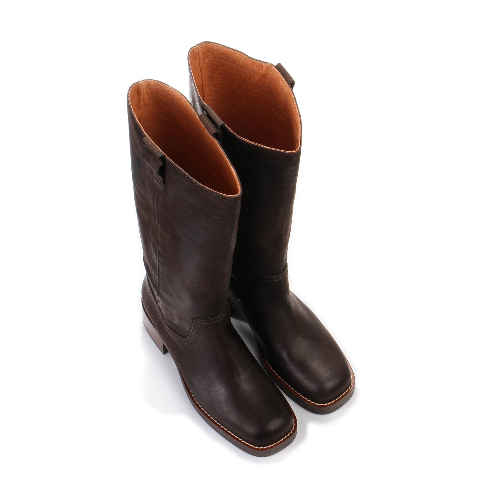 Cameron Long Boots brown leather ZebraClub Berlin