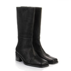 Martina Square Leather Boots black