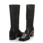 Martina Square Leather Boots black