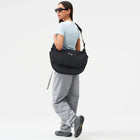 Krumm Large Crossbody Bag crinkle black pinqponq